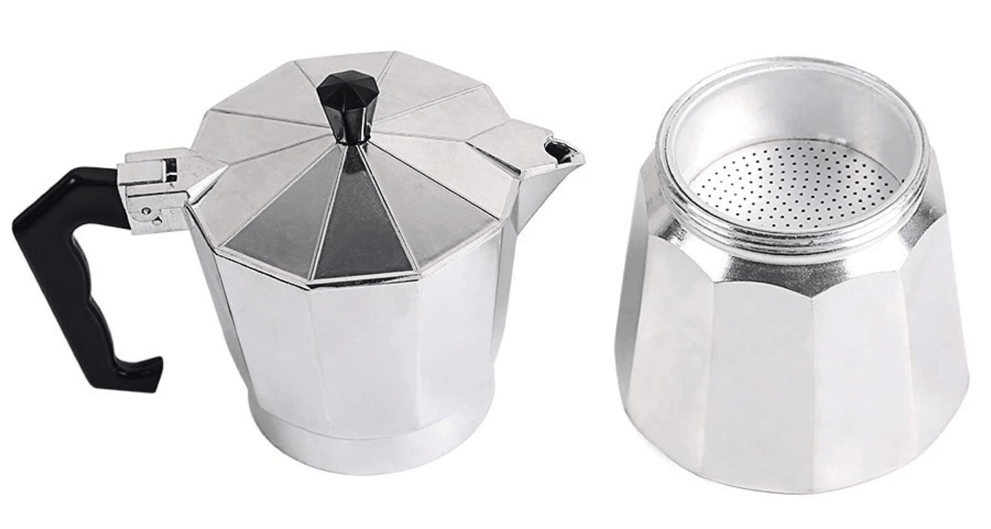 Classic Aluminum Espresso Maker: Stovetop Moka Pot- 4 Sizes!