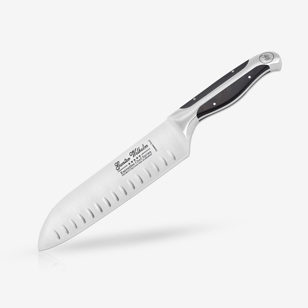 Gunter Wilhelm Thunder 7 Inch Santoku Knife, Black ABS SKU: '2015
