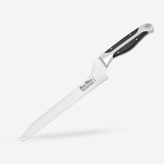 Gunter Wilhelm Thunder 9.5 Inch Offset Bread Knife, Black ABS SKU: '2018
